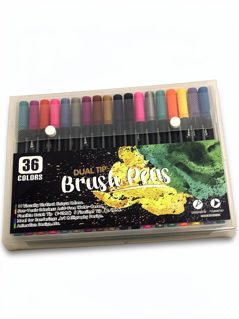 Plumón Dual Tip Brush Pens 36pz