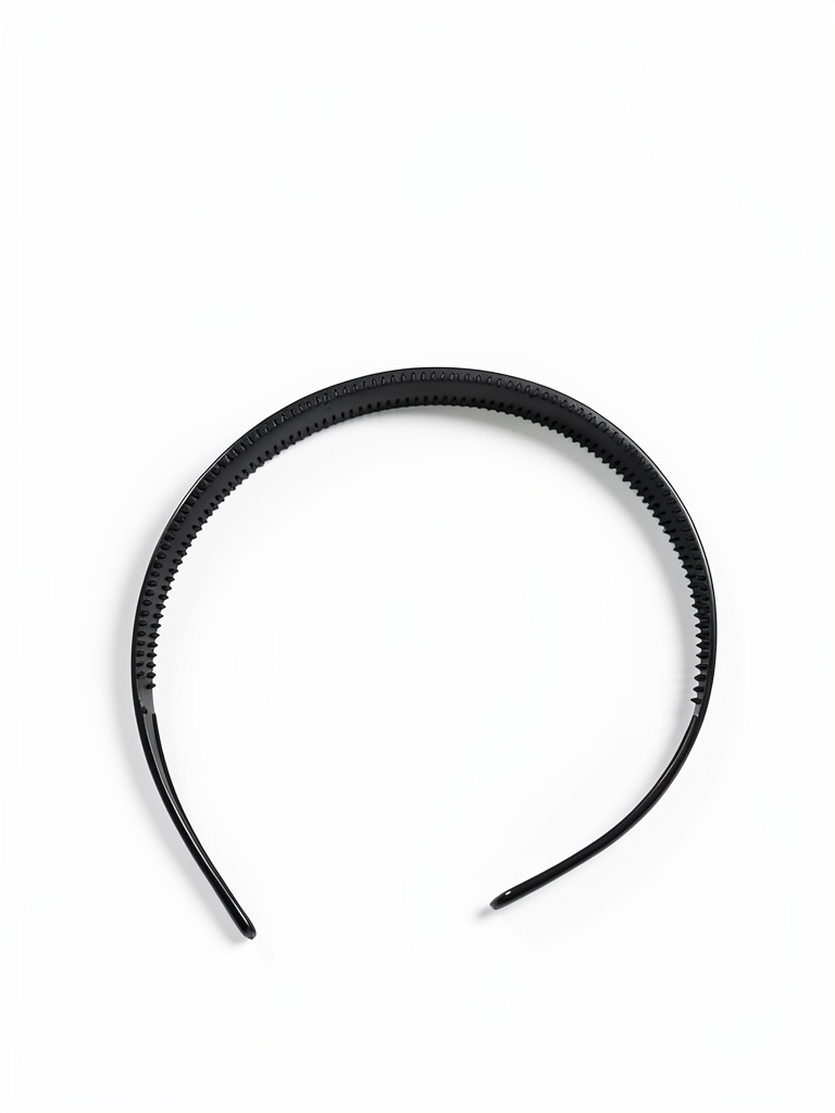 Diadema negra dentada delgada