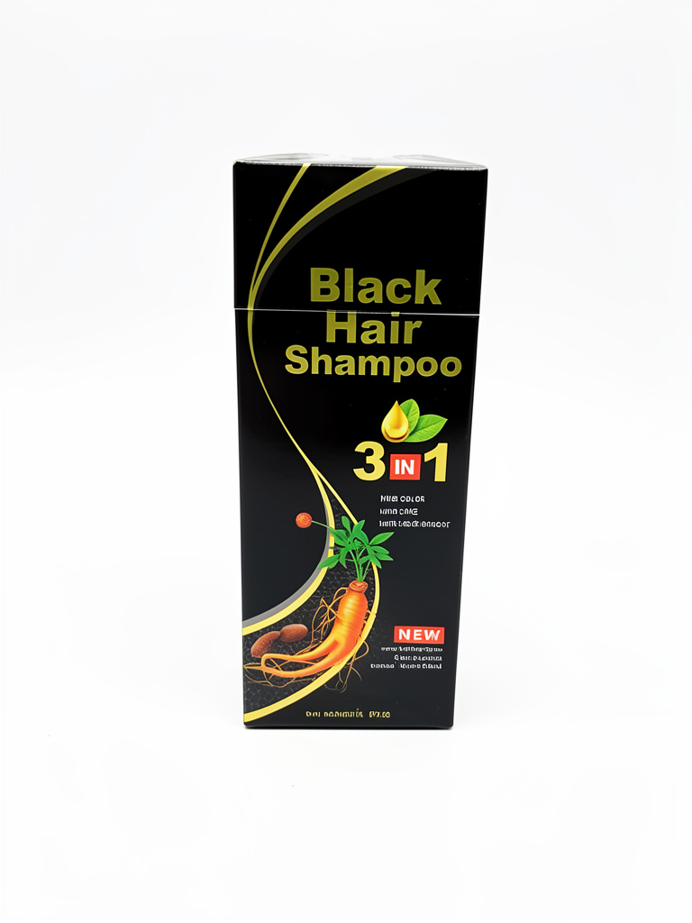 Black Hair Shampoo 3 en 1