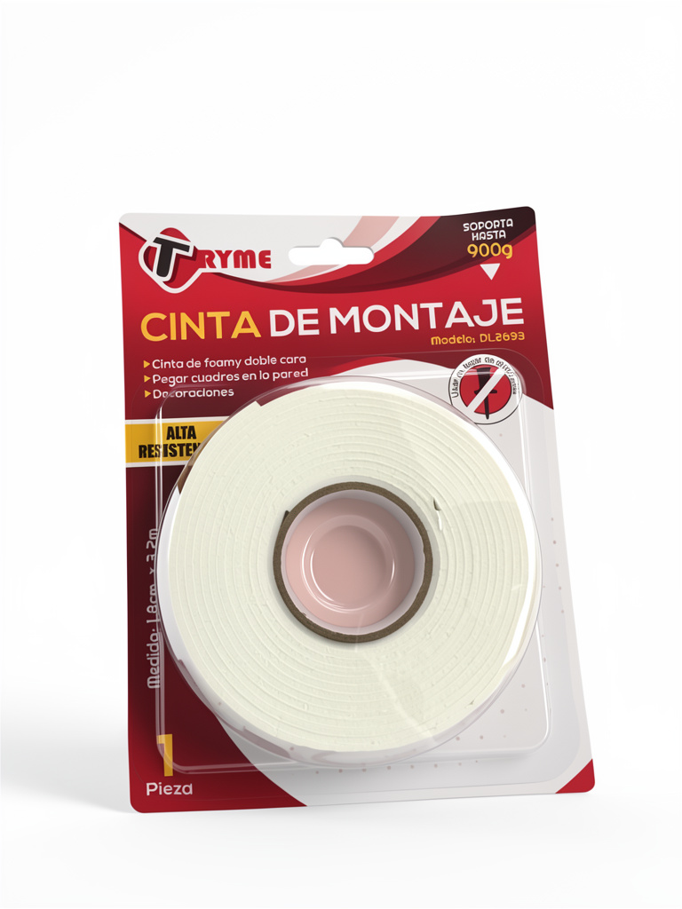 Cinta De Montaje Tryme 900 Gramos