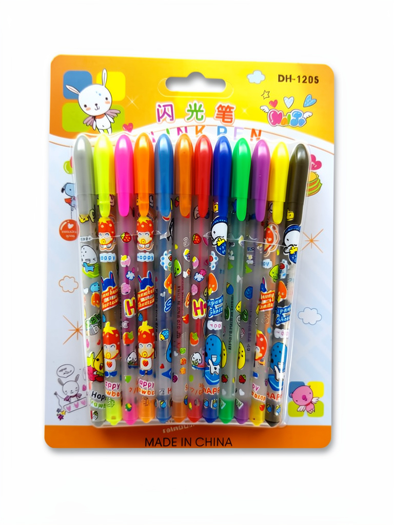 Set de lapiceros glitter 12pz