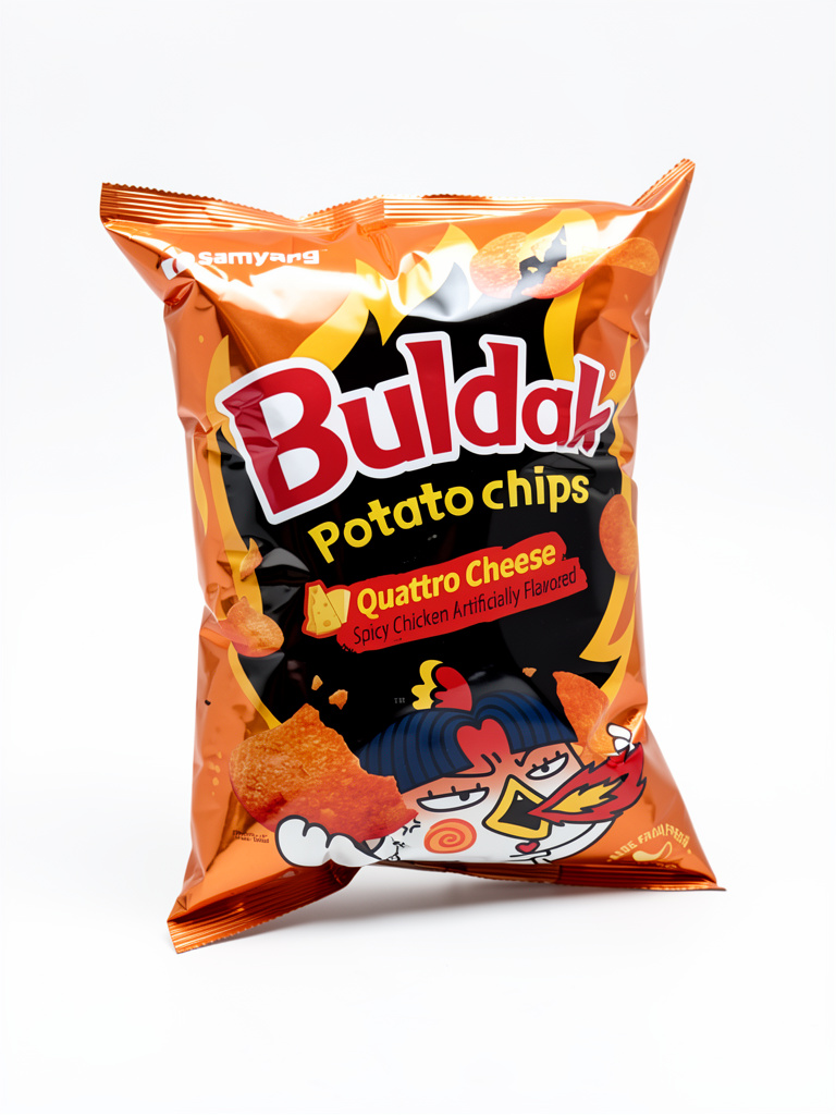 Papas Buldak Potato Chips Quattro Cheese