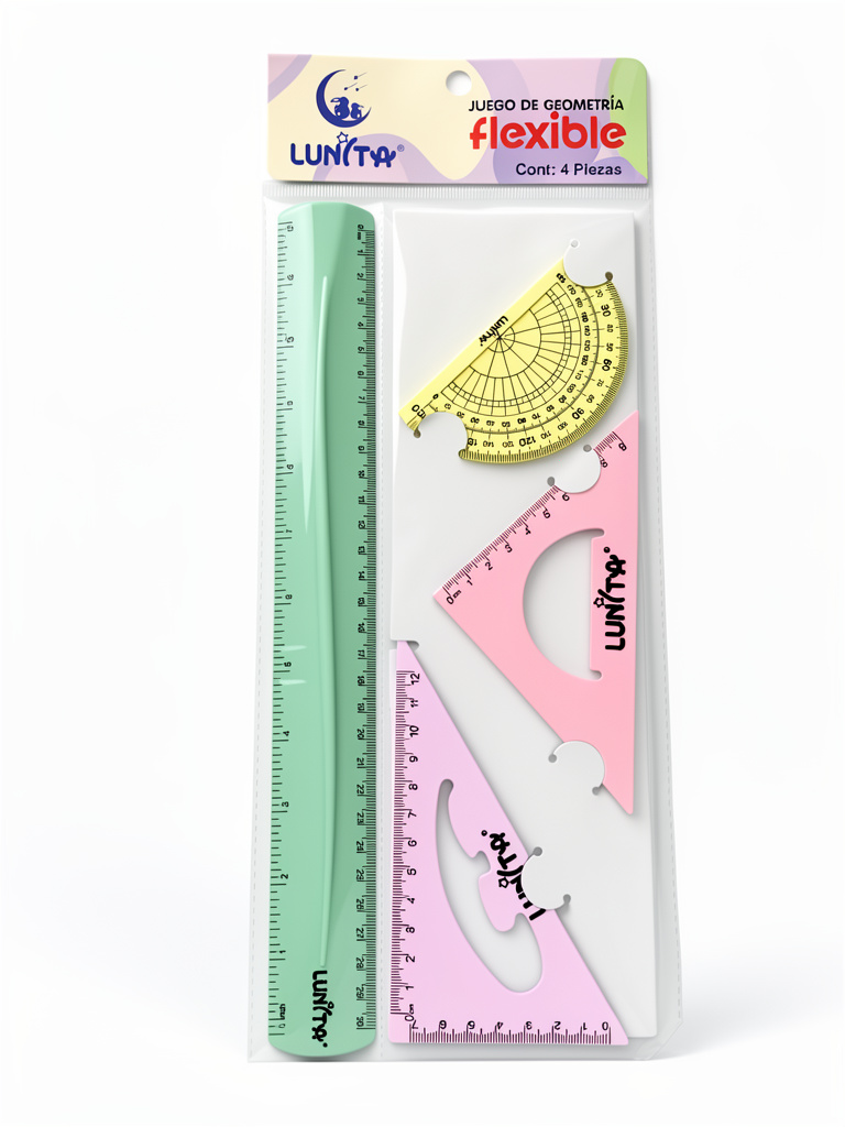 Juego de geometría lunita pastel