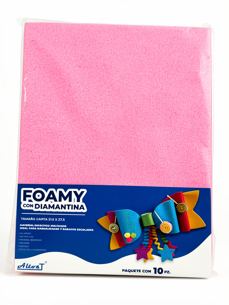 Foamy carta diamantado rosa