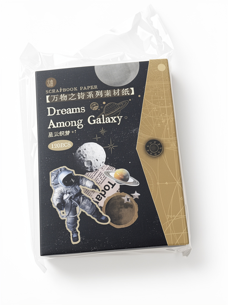 Libreta ScrapBook Paper Dreams Among Galaxy