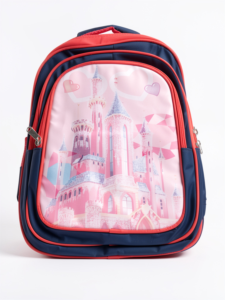 Mochila infantil castillo rosa