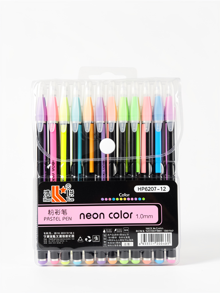 Lapiceros neón pastel 12 pzs
