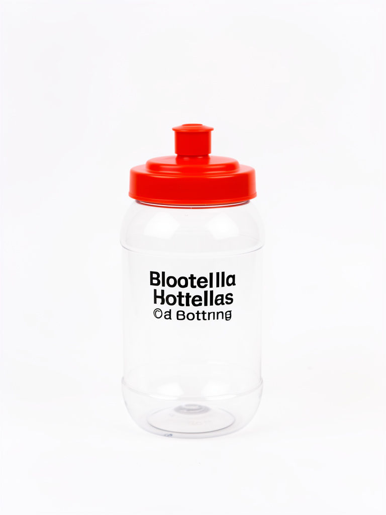 Botella plastica con tapa de color