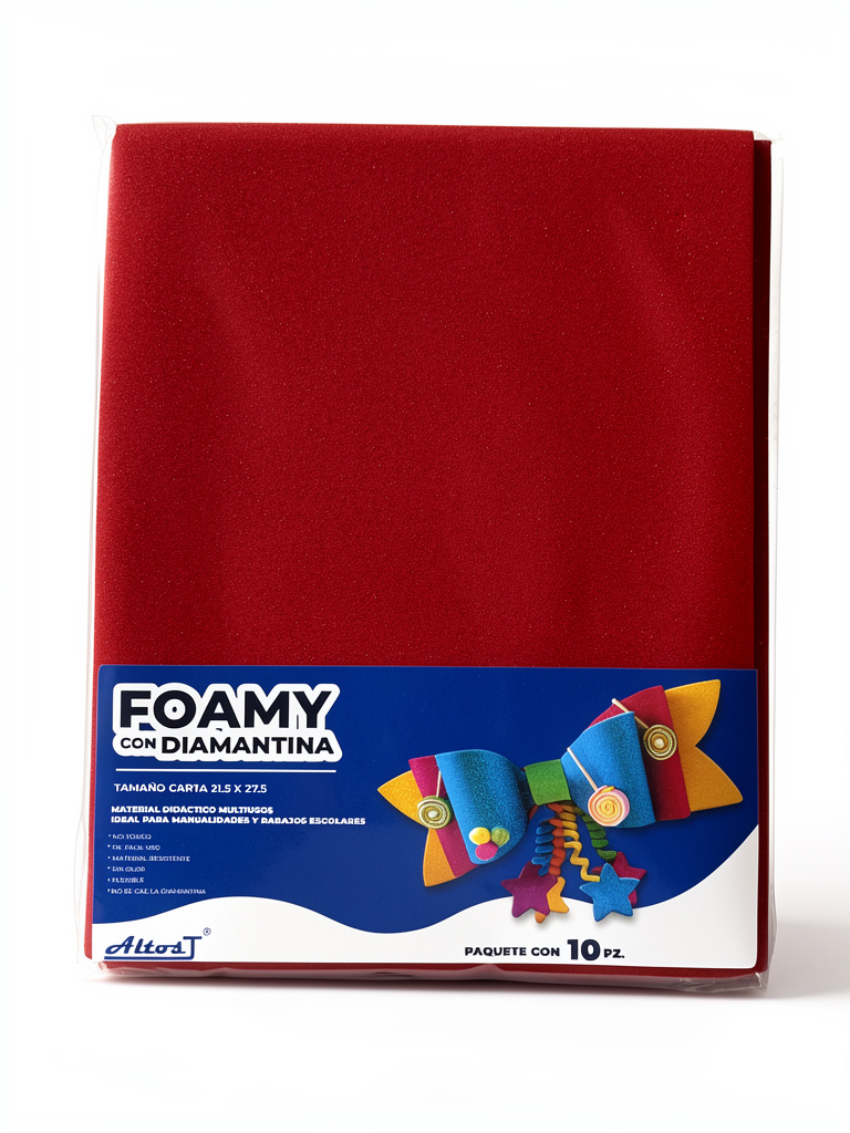 Foamy carta diamantado rojo