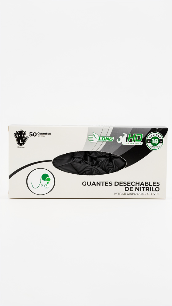 guantes nitrilo calibre 18