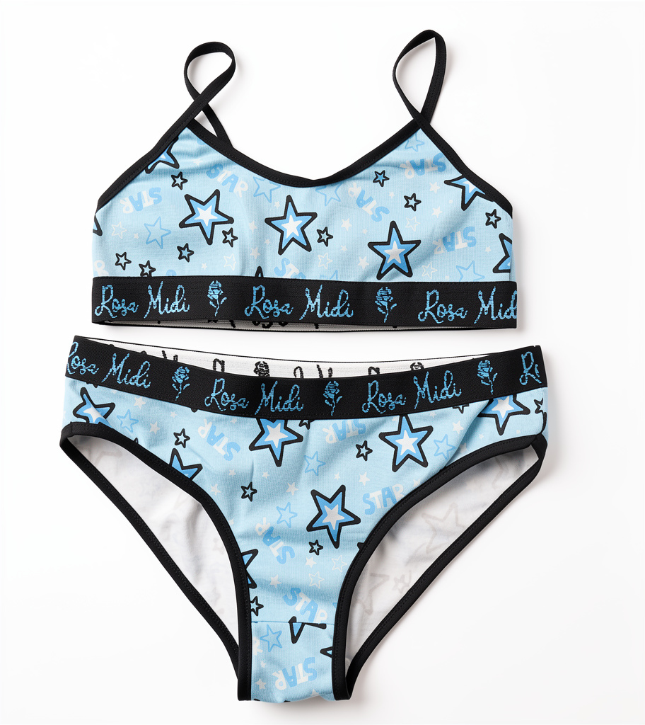 Conjunto Juvenil Top + Calcinha - GG (estrela azul) - REF. 26