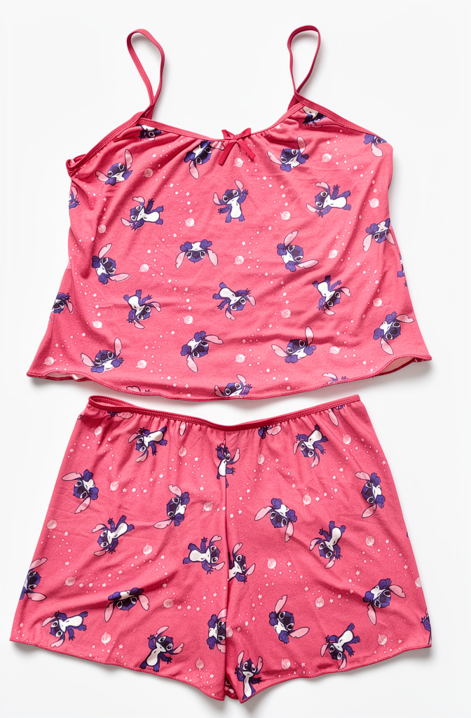 Pijama Babydoll Fem. - M (Stitch) - REF. 24