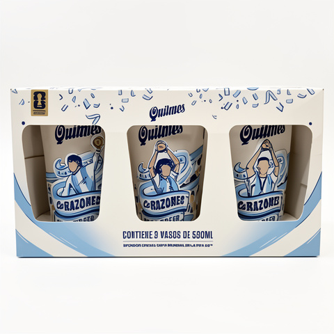Tripack vasos quilmes mundial 2026