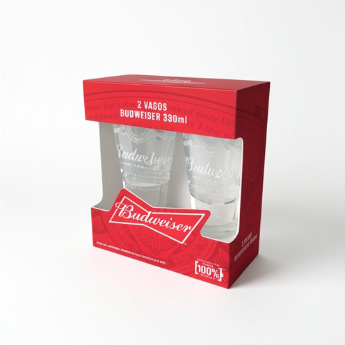 Box vasos Budweiser 330ml