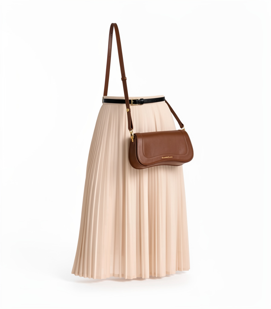 Bolsa de Ombro Ajustável em couro Marron