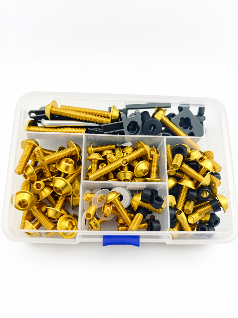 BOX TORNILLOS ANODIZADOS 177 PZ DORADO