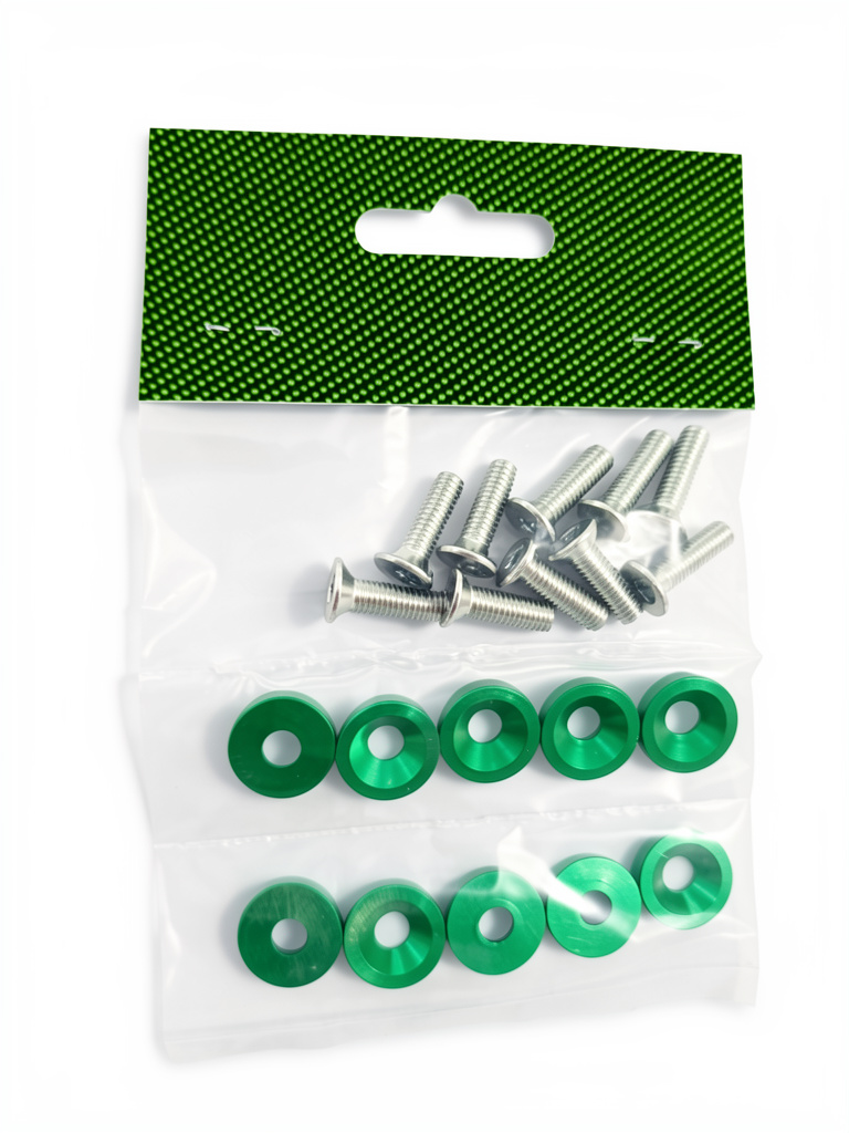 ARANDELA  ALUMINO COLOR VERDE