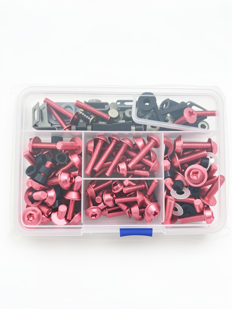 BOX TORNILLOS ANODIZADOS 177 PZ ROSADO