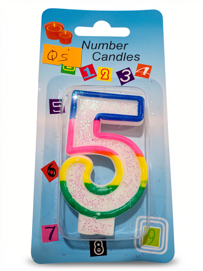 Velas para cumpleaños number candles 5