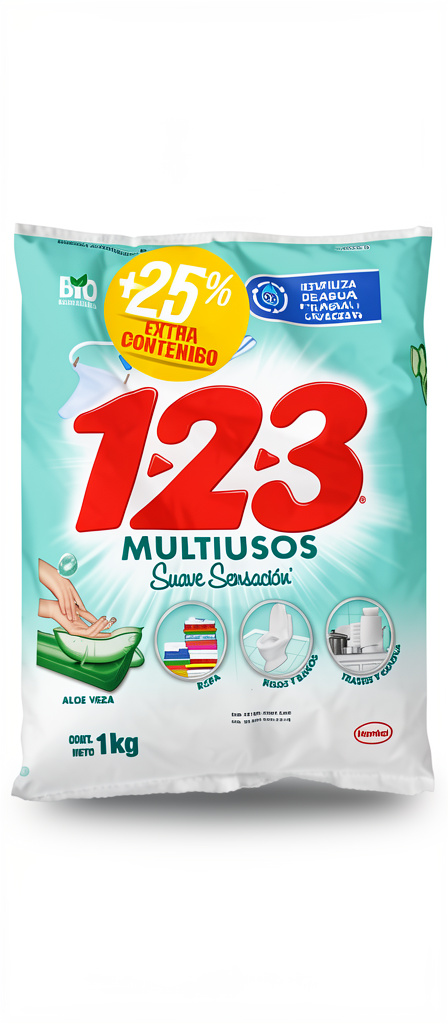 123 DETERGENTE MULTIUSOS 1KG