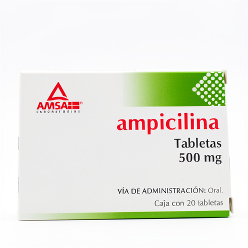Ampicilina tabletas 500mg