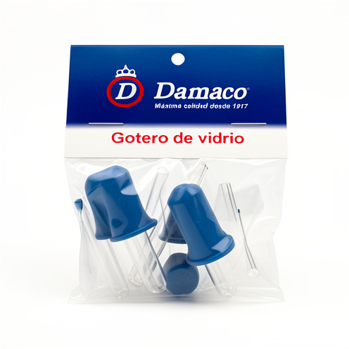 Gotero de vidrio pieza
