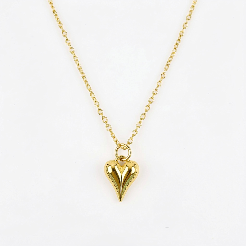 Collar cover gold corazón