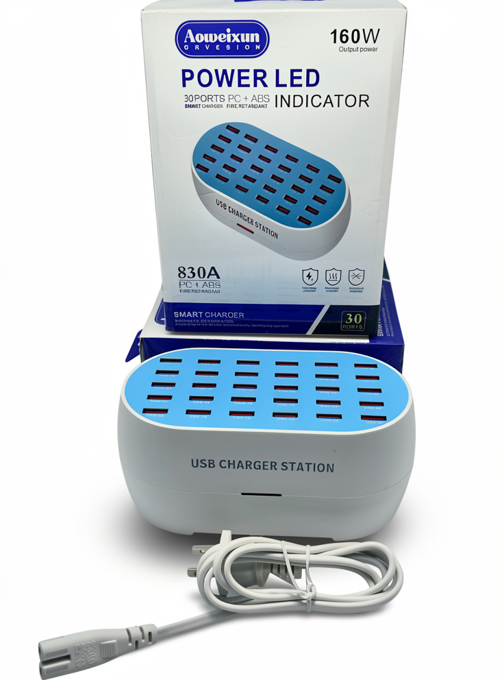 MULTICARGADOR USB 30 PUERTOS 160W