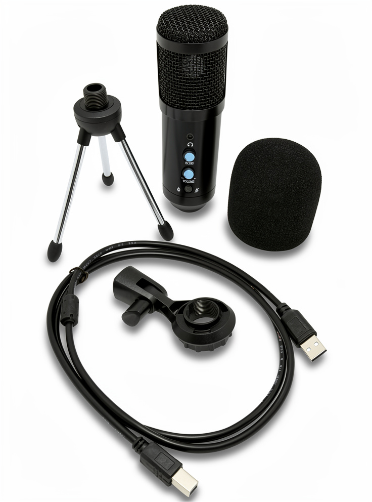 MICRÓFONO USB 800 PROFESIONAL CON TRÍPODE