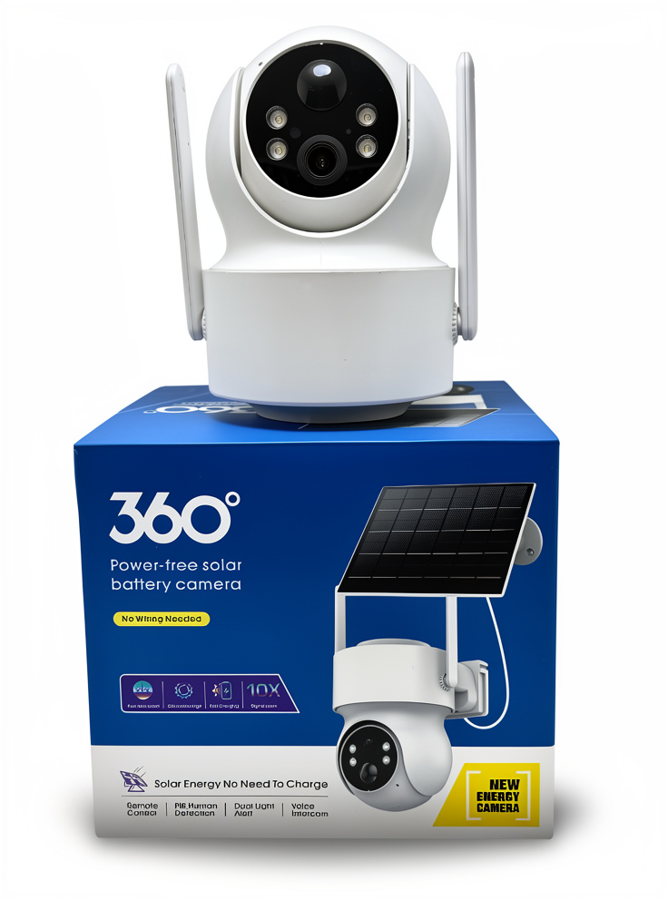 CAMARA DE SEGURIDAD 360 CON PANEL SOLAR