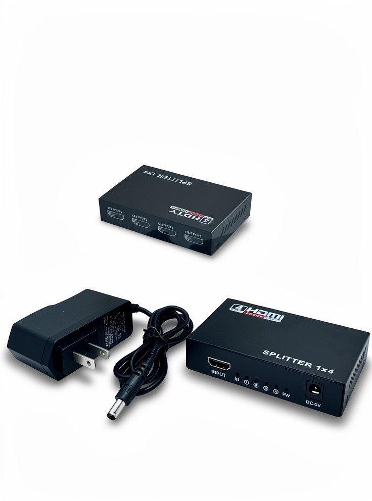 SPLITTER HDMI X4 – ¡UNA SEÑAL, 4 PANTALLAS