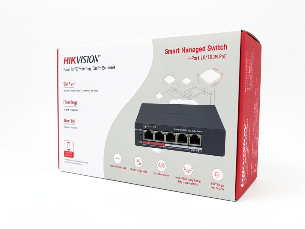 Hik 4 Port Fast Ethernet Smart POE Switch
