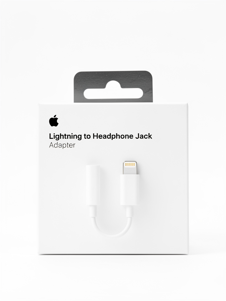 Adaptador de Lightning Macho a plug 3.5 mm blanco