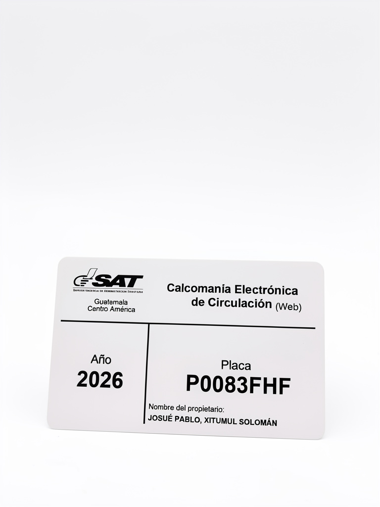 Tajeta de circulación PVC