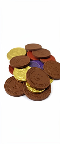 Monedas de chocolate
