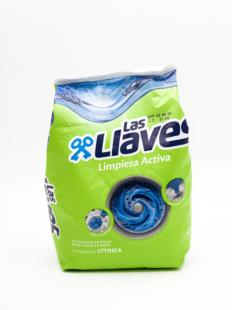 Detergente en polvo las llaves cítrico