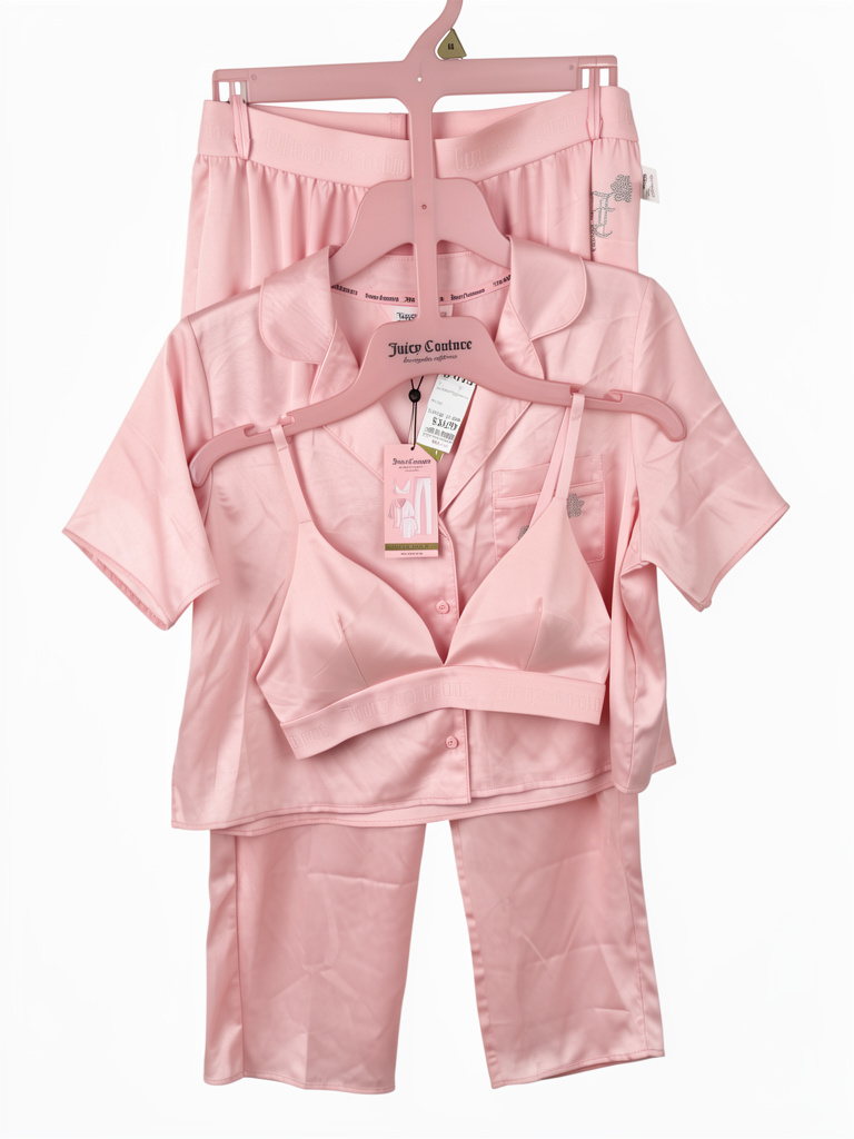 Pijama seda 3 piezas (bra, blusa y pantalón)