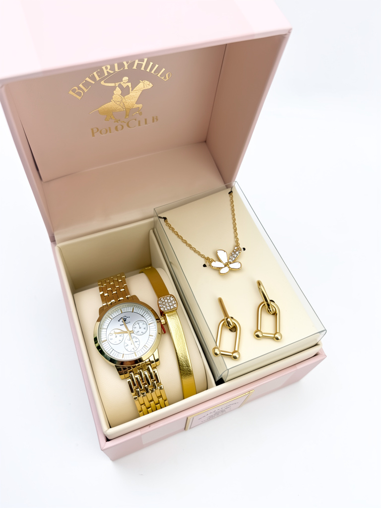Reloj Polo + pulsera + juego de joyas
