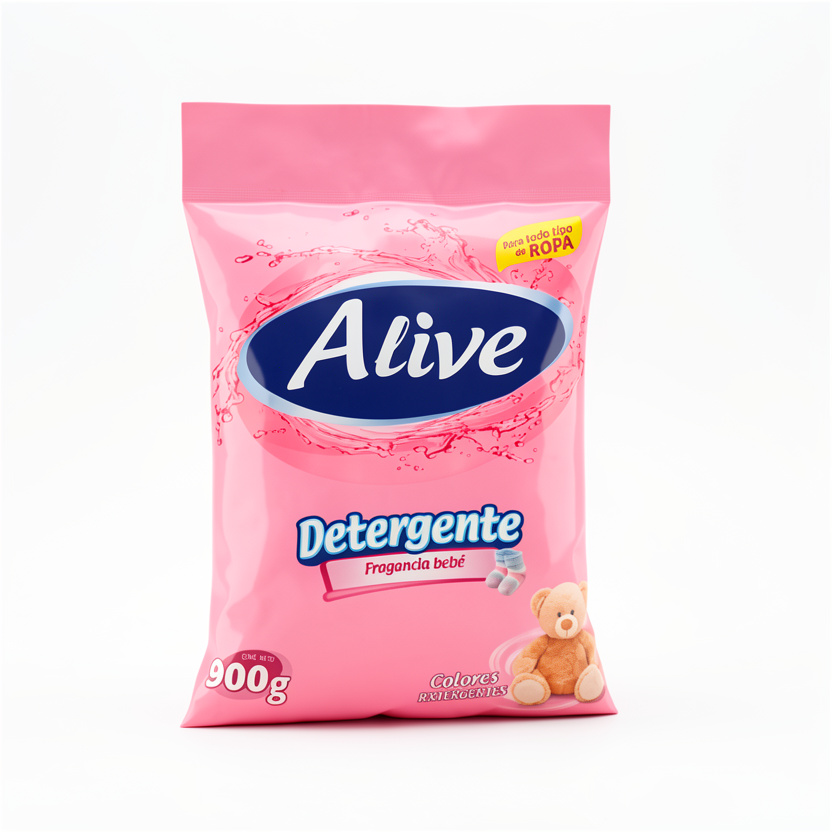 alive detergente rosado bebe 900