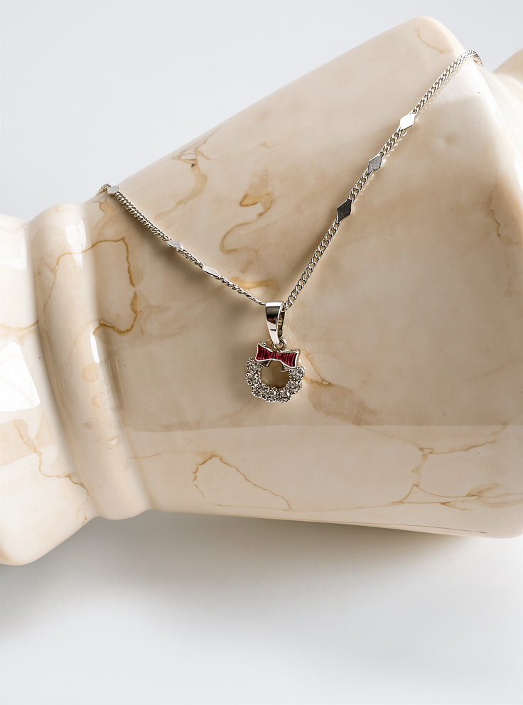 COLLAR CORONA LAZO XUPING SILVER