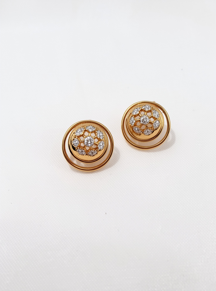 ARETES POSTE DORE XUPING ROSE