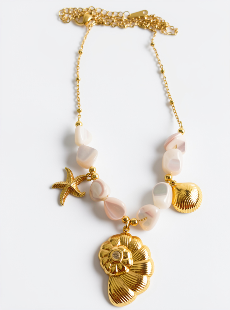 COLLAR CARACOLA ACERO PREMIUM GOLD