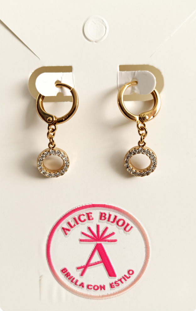 ARETES ARGOLLAS CIRCULO DE LA VIDA XUPING ROSE