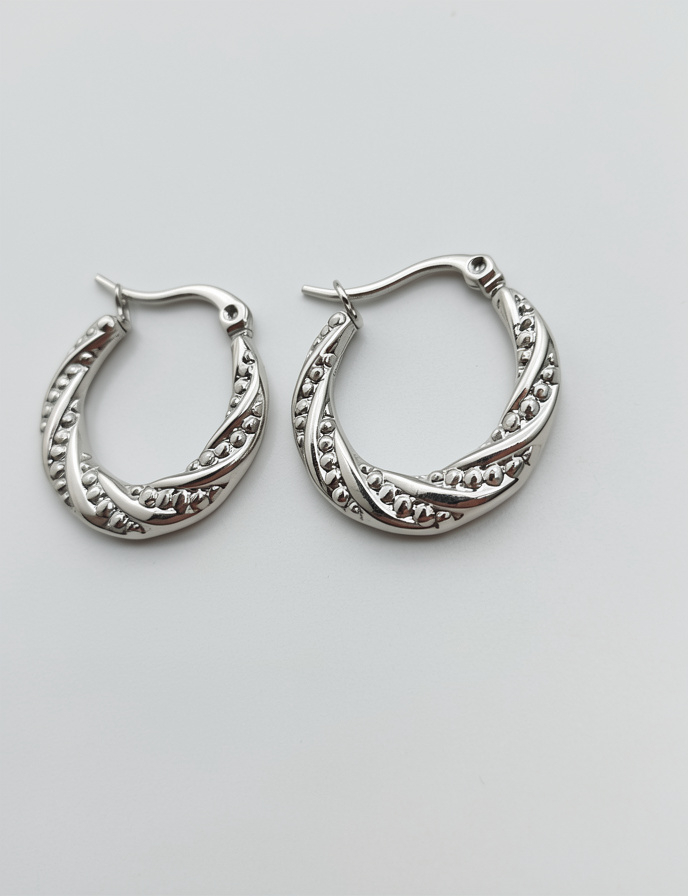 ARETES ARGOLLAS ACERO INOX. SILVER