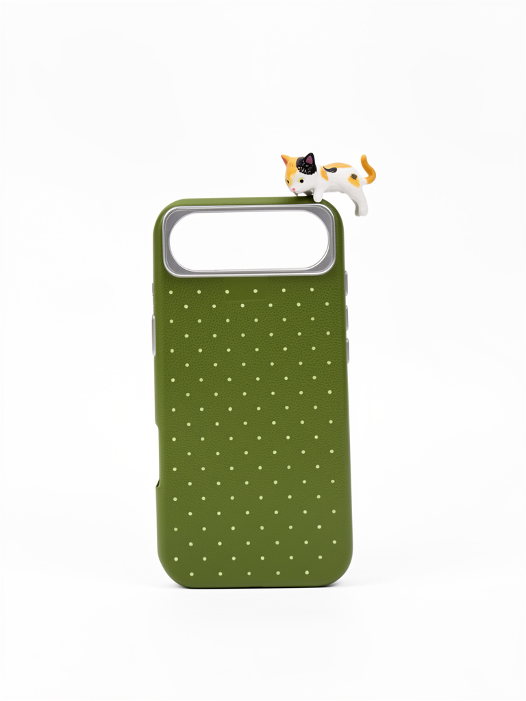 Funda con lunares y gatito iPhone 11