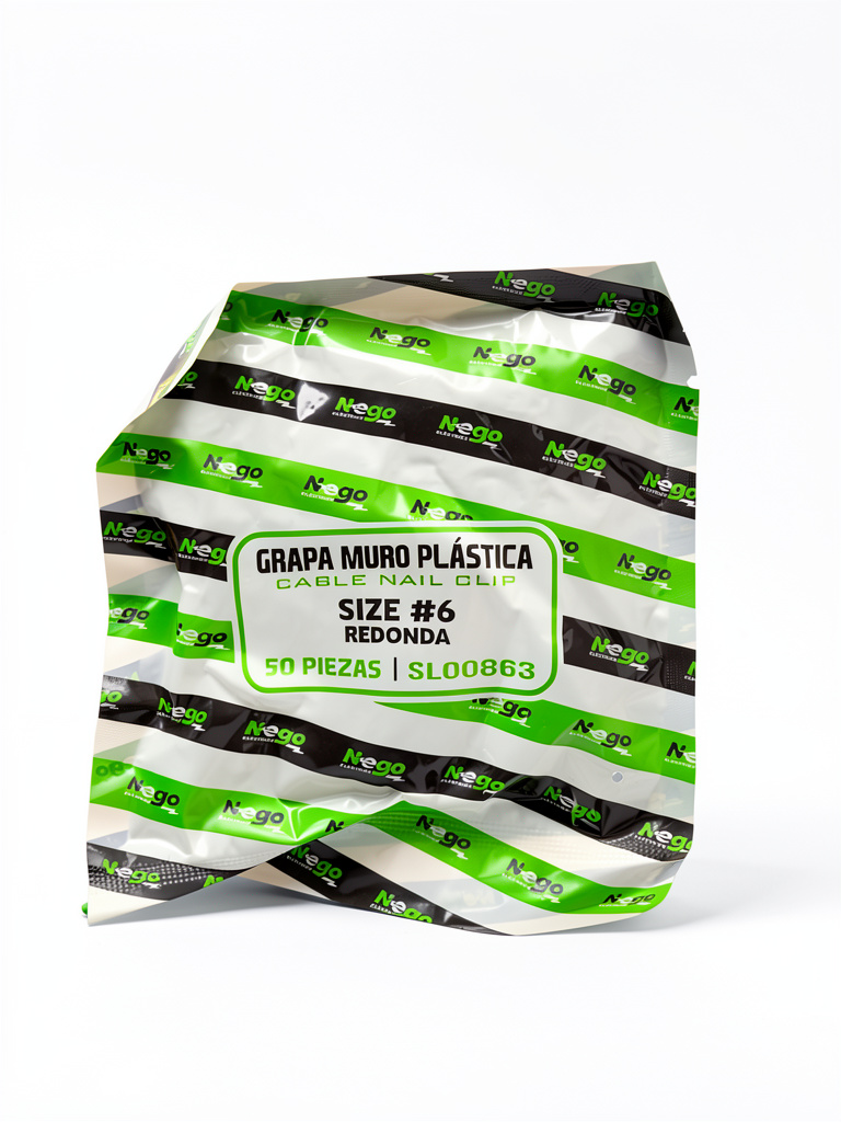 Grapa muro plástica #6