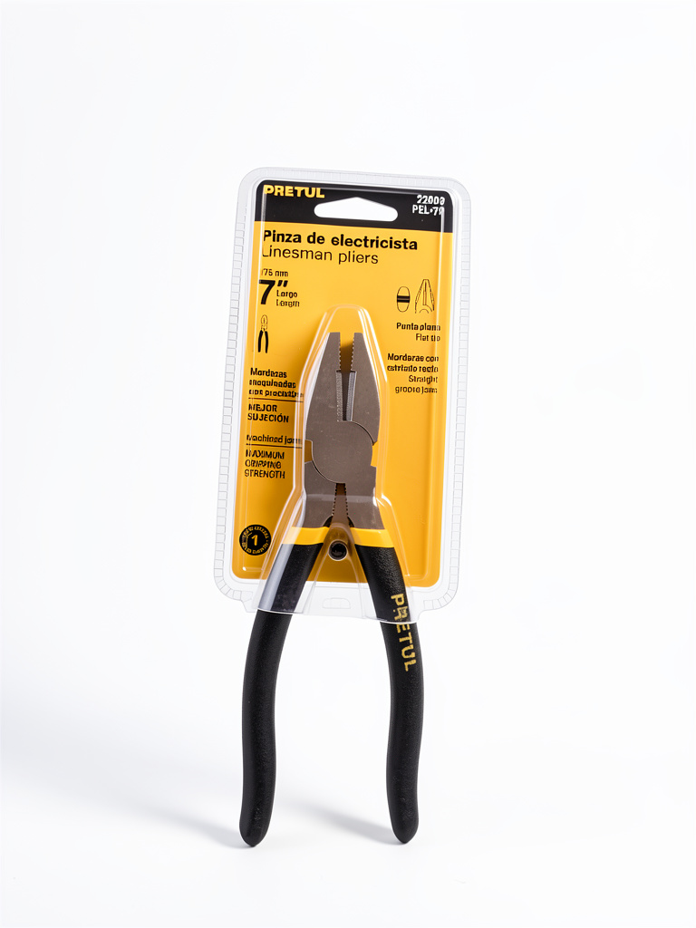 Pinza electricista 7" mango pvc