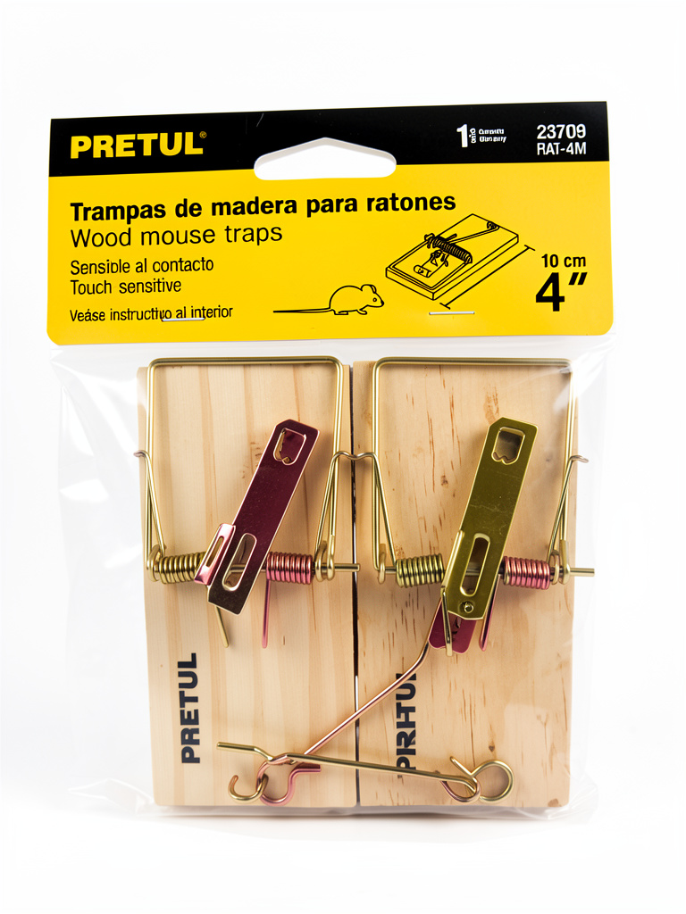Trampa de madera para ratón Pretul 4"