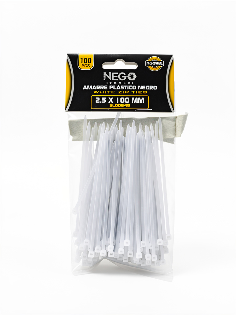 Amarres blancos plásticos X UND