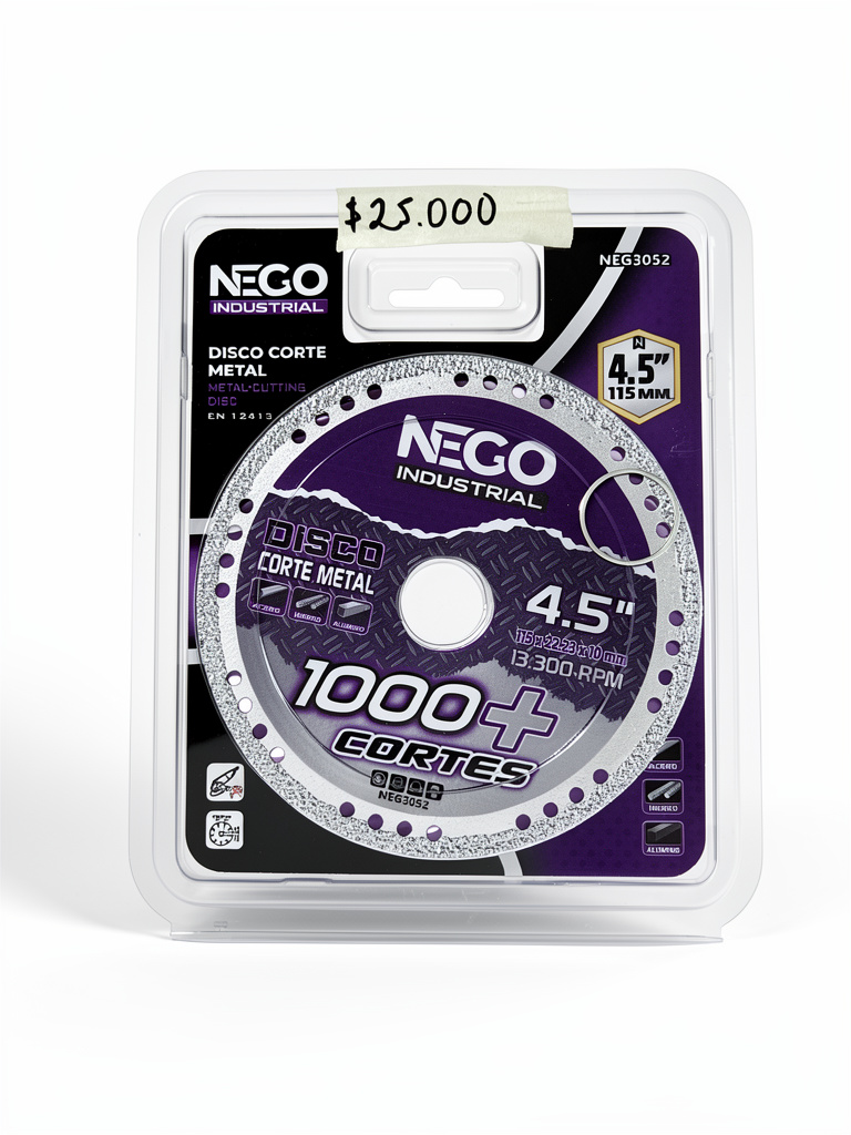 Disco diamantado metal 4.5” NEGO